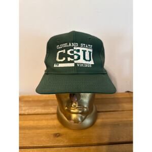 Vintage Cleveland State University Vikings Hat Cap SnapBack Embroidered